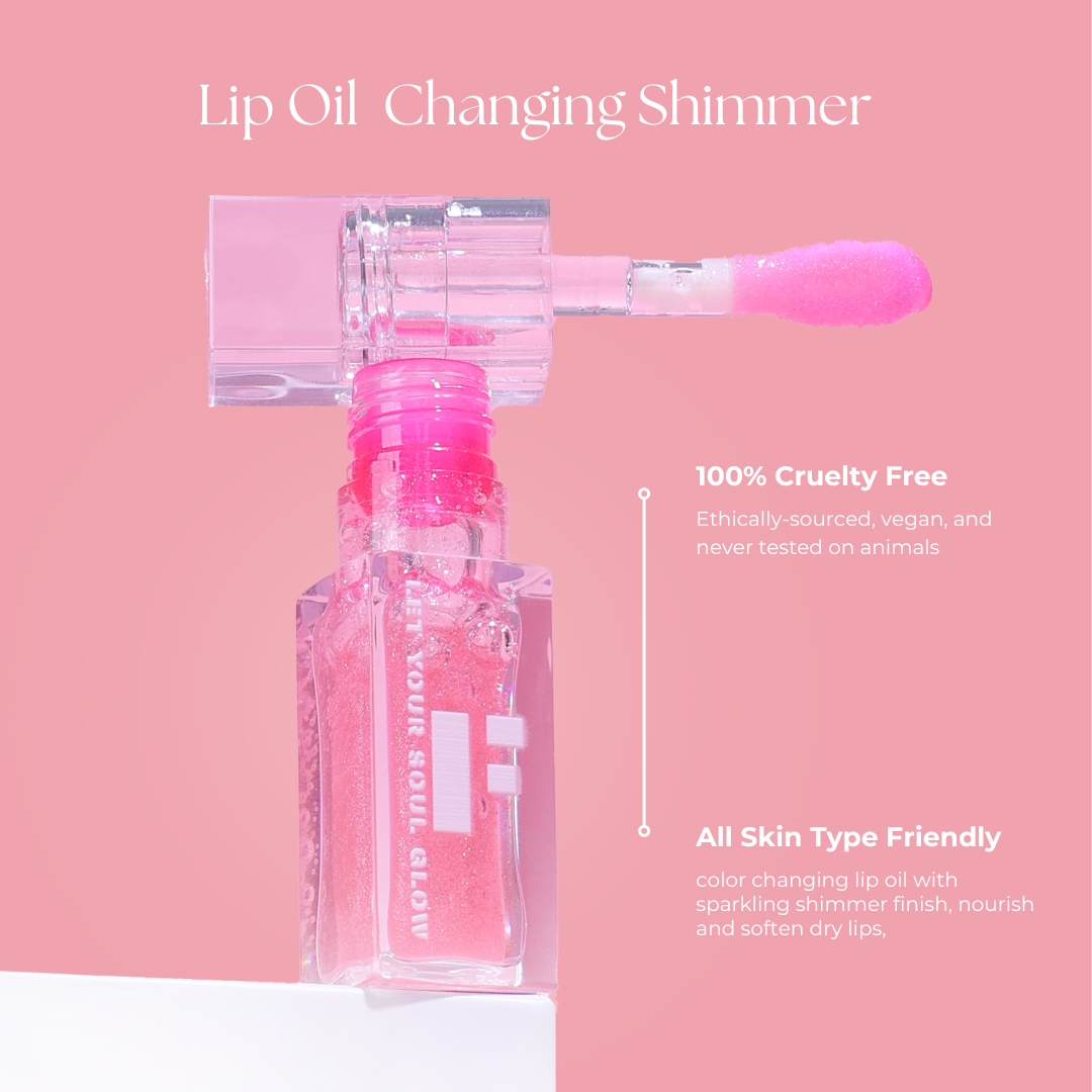 Color changing lip oil shimmer